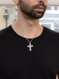 Hoxton London pendant necklace silver twisted cross, imported from the UK