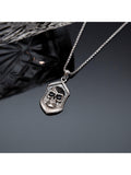 Hoxton London skull pendant necklace silver 56cm chain, imported from the UK