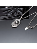 Hoxton London skull pendant necklace silver 56cm chain, imported from the UK