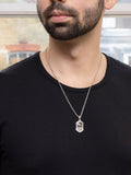 Hoxton London skull pendant necklace silver 56cm chain, imported from the UK