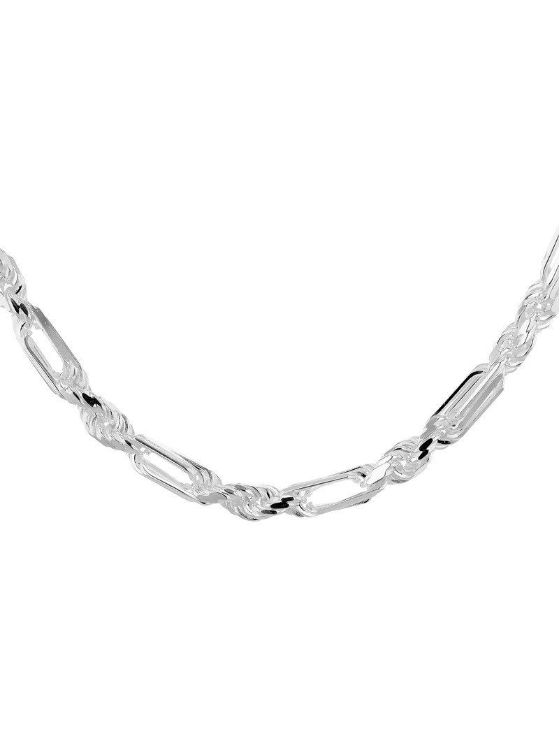 Hoxton London Figaro rope chain necklace silver 56cm, UK version
