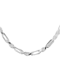 Hoxton London Figaro rope chain necklace silver 56cm, UK version