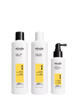 John Lewis Nioxin Pro Clinical Scalp & Hair Thickening System 1 Trial Kit for Natural Hair with Light Thinning- Buy online at McGrocer