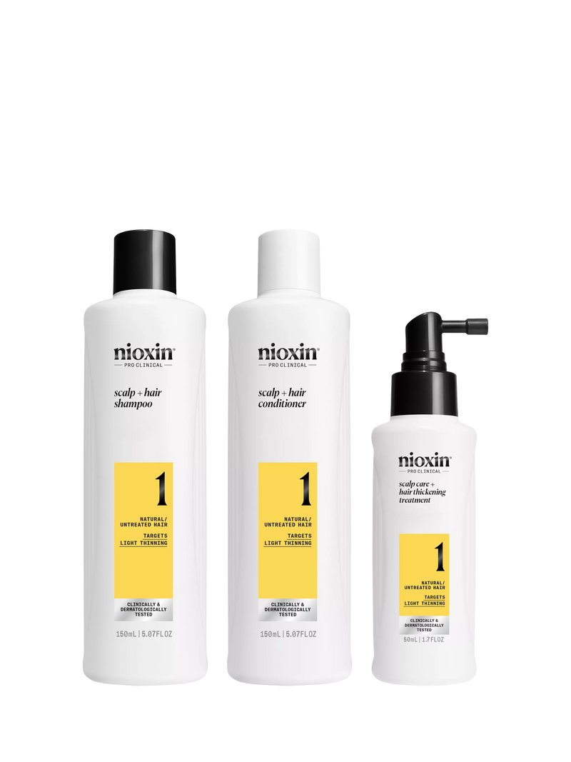 Nioxin System 1 trial kit for natural thinning hair (British brand)
