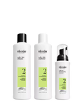 Nioxin Pro Clinical Scalp + Hair Thickening System 2 Trial Kit for Natural Hair with Progressed Thinning