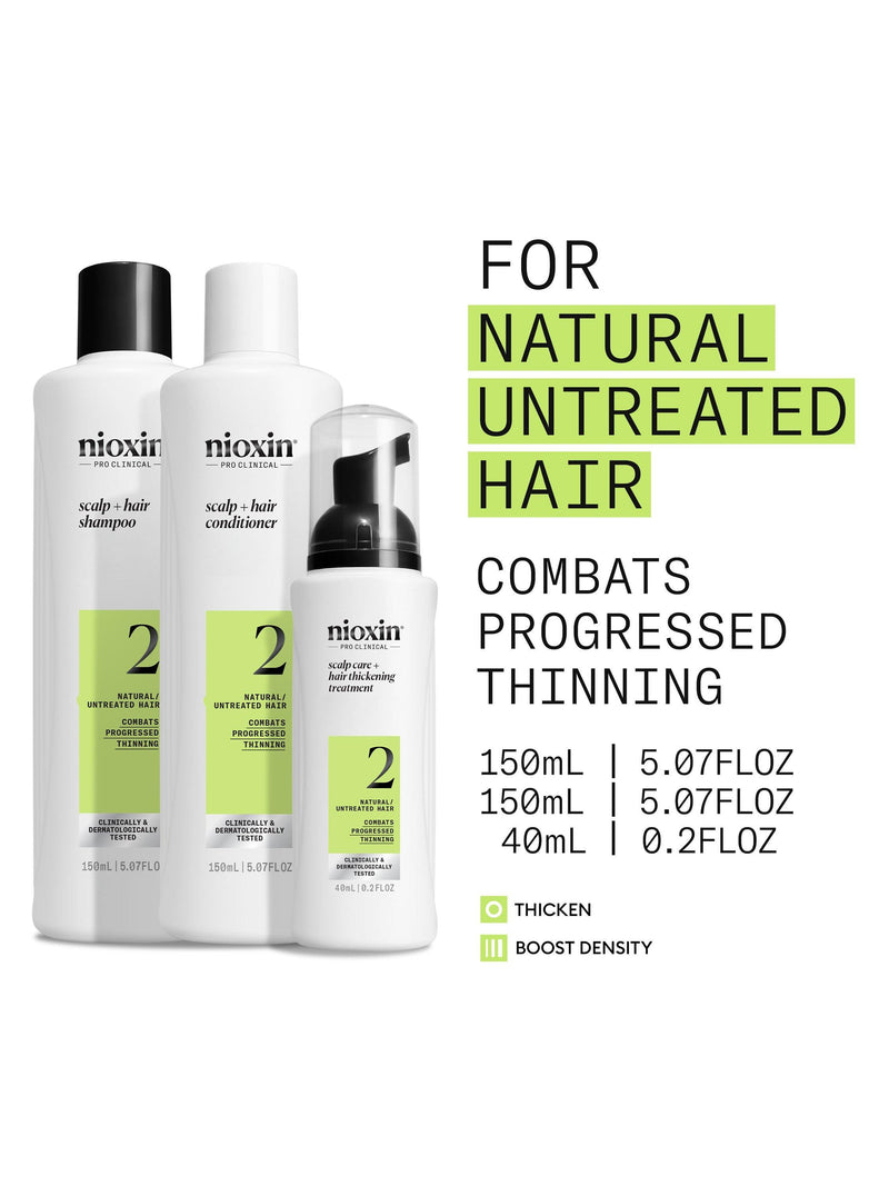 Nioxin hair thickening system trial kit for natural hair (British brand)