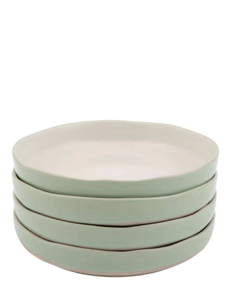 Jamie Oliver stoneware bowl set 22cm in white and green, UK version