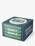 Jamie Oliver stoneware bowl set 22cm in white and green, UK version