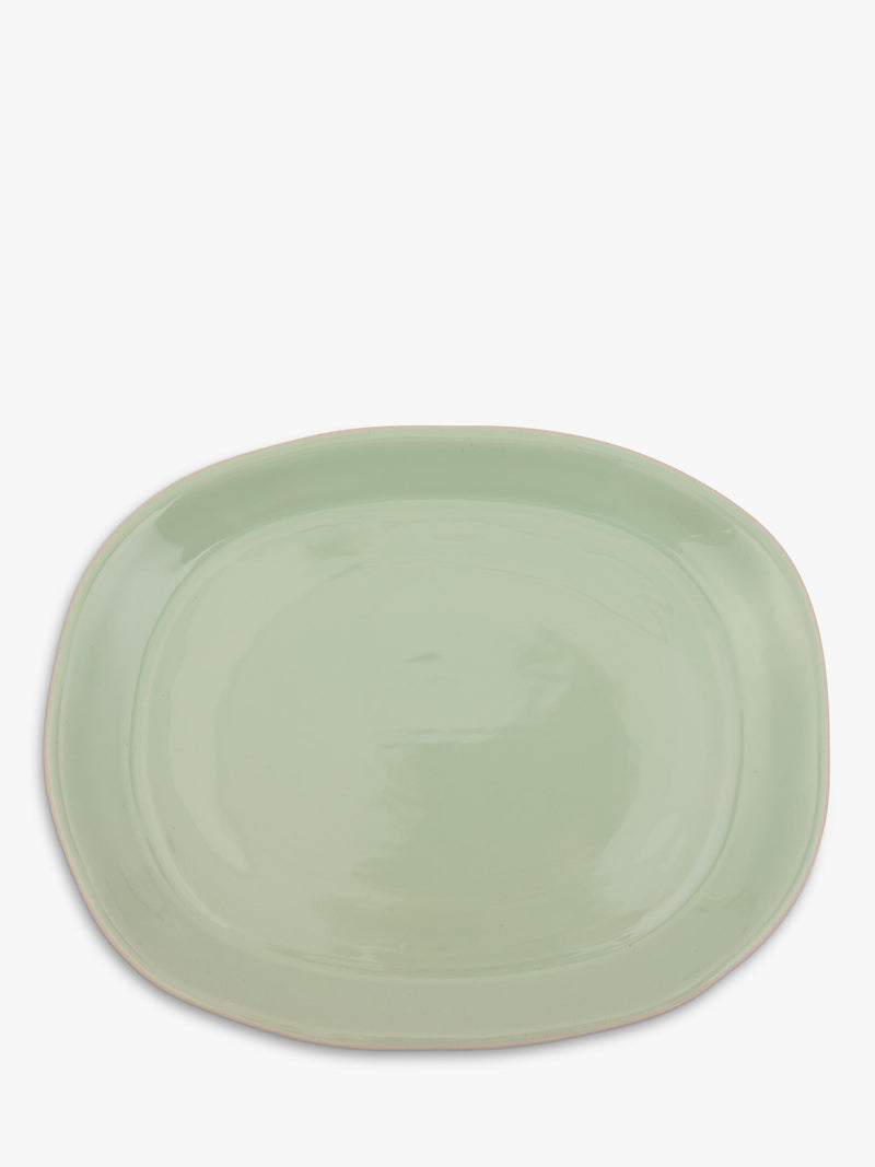 Jamie Oliver stoneware platter oblong green 41cm - British product