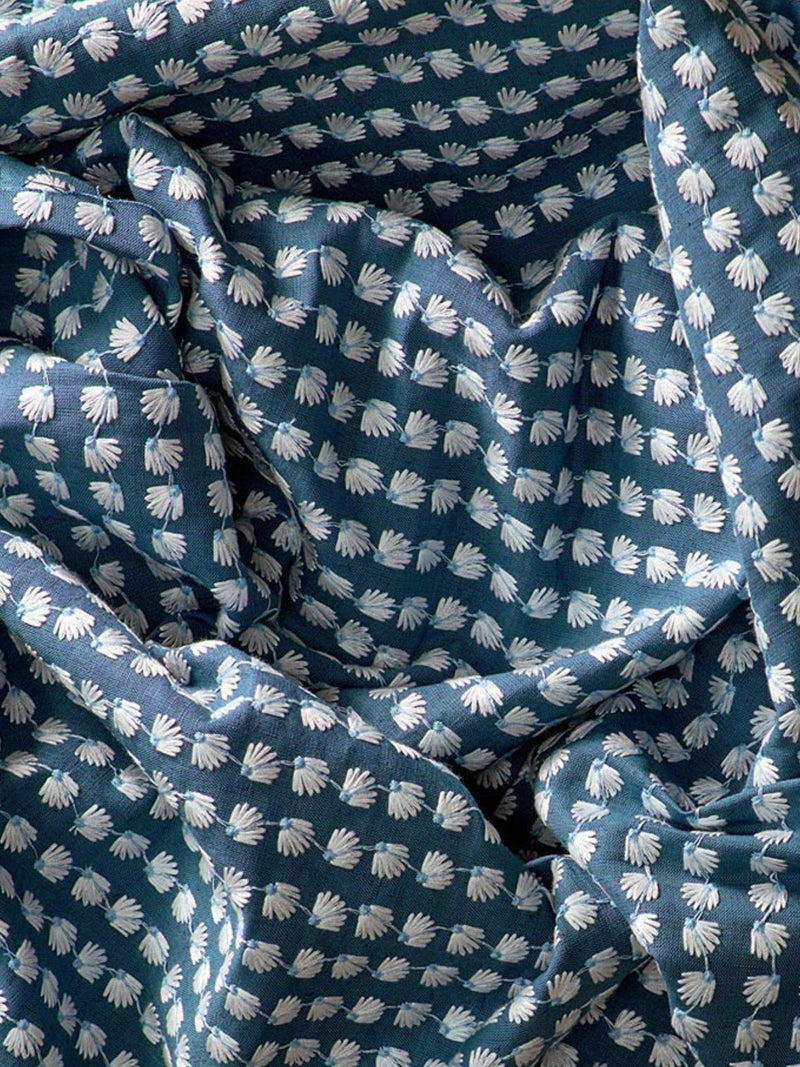 Harlequin Silene embroidered furnishing fabric (British brand)