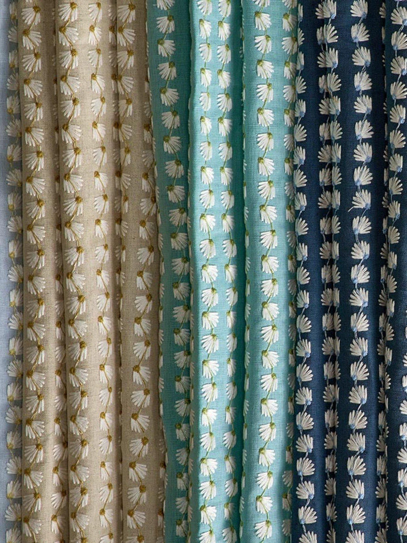 Harlequin Silene embroidered furnishing fabric (British brand)