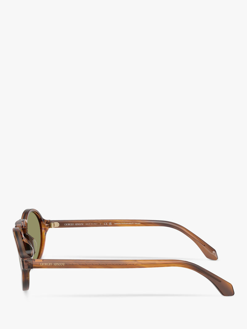 Giorgio Armani oval sunglasses brown acetate 52mm, UK version