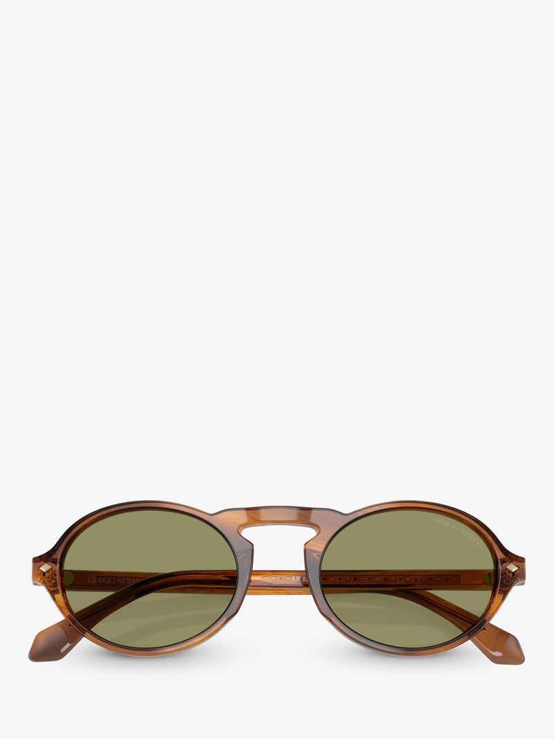 Giorgio Armani oval sunglasses brown acetate 52mm, UK version