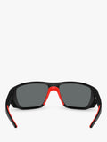 Scuderia Ferrari wrap sunglasses blue frame mirrored lenses (British brand)