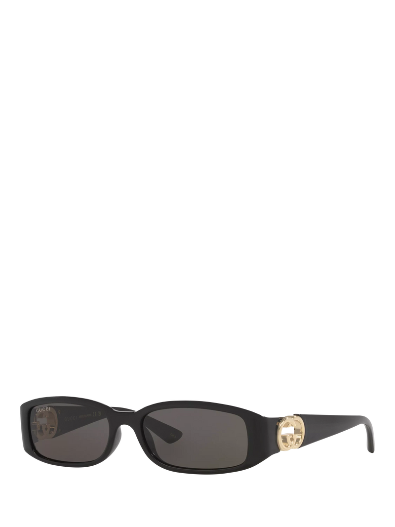Gucci Damen Rechteckige Sonnenbrille Schwarz 54mm