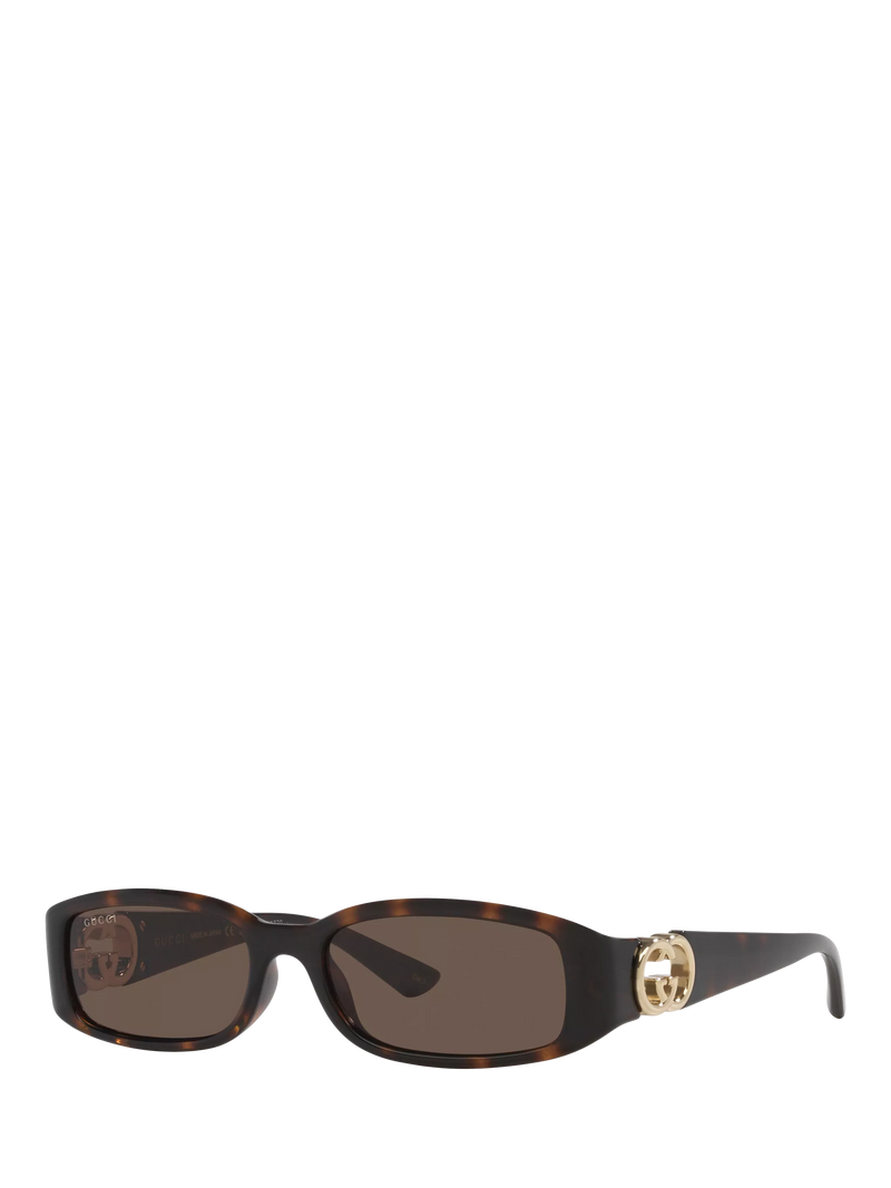 Gucci Damen Rechteckige Sonnenbrille Schwarz 54mm