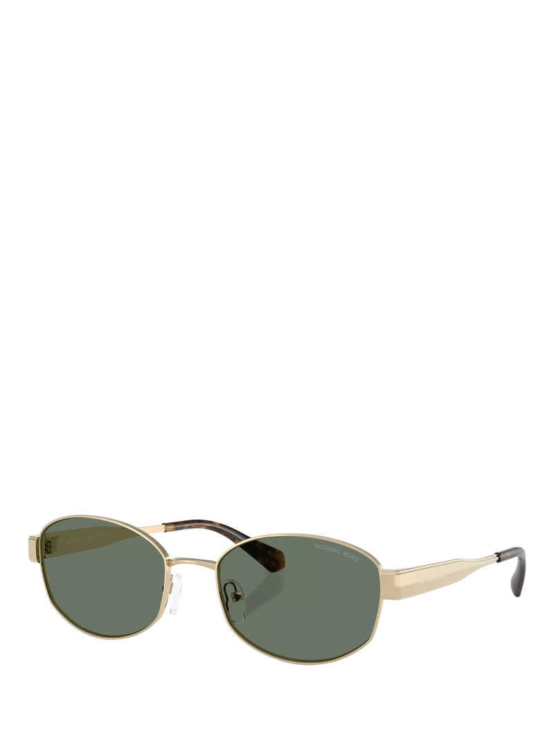 Michael Kors square sunglasses light gold green 56mm, UK version