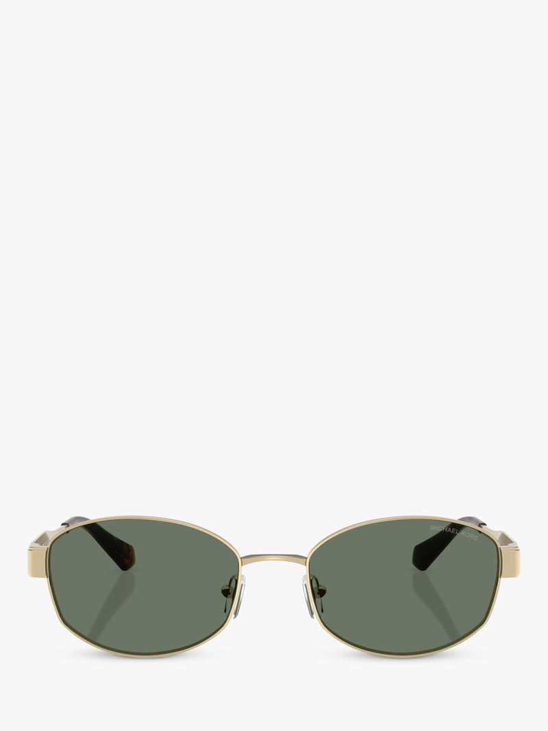 Michael Kors square sunglasses light gold green 56mm, UK version