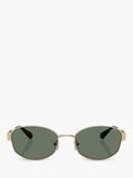 Michael Kors square sunglasses light gold green 56mm, UK version