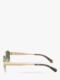 Michael Kors square sunglasses light gold green 56mm, UK version