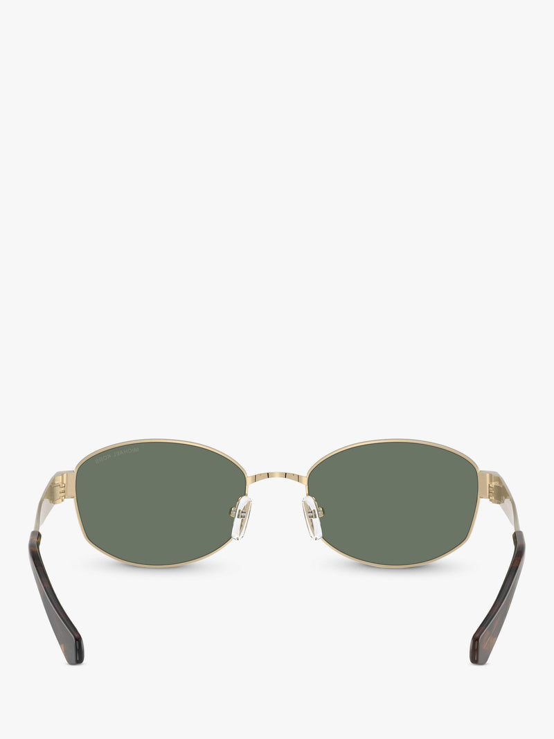 Michael Kors square sunglasses light gold green 56mm, UK version