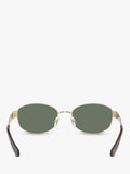 Michael Kors square sunglasses light gold green 56mm, UK version