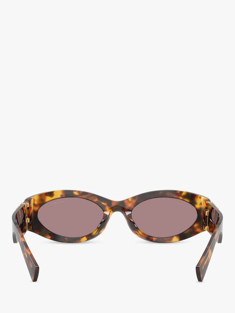 Miu Miu oval women's sunglasses honey Havana purple, imported from the UK