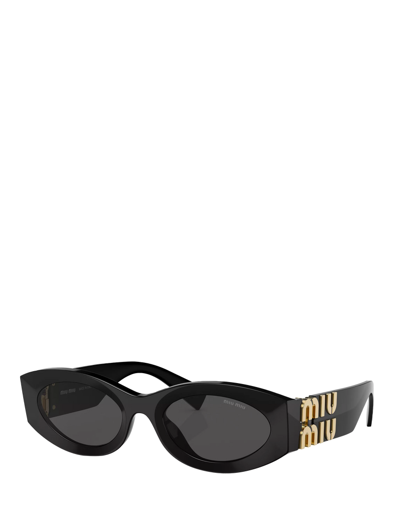 Miu Miu oval sunglasses black polyamide frame - British product