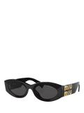 Miu Miu oval sunglasses black polyamide frame - British product
