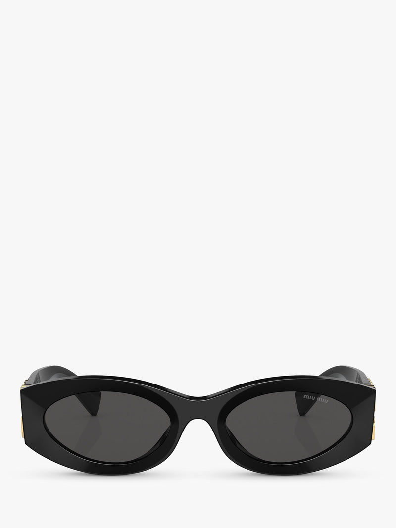Miu Miu oval sunglasses black polyamide frame - British product