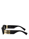 Miu Miu oval sunglasses black polyamide frame - British product