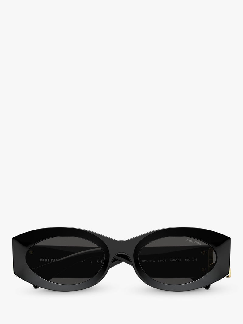 Miu Miu oval sunglasses black polyamide frame - British product