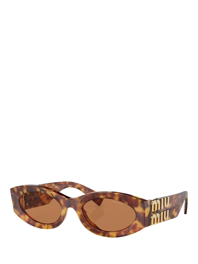 Miu Miu oval sunglasses Havana brown 54mm, imported from the UK