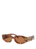 Miu Miu oval sunglasses Havana brown 54mm, imported from the UK
