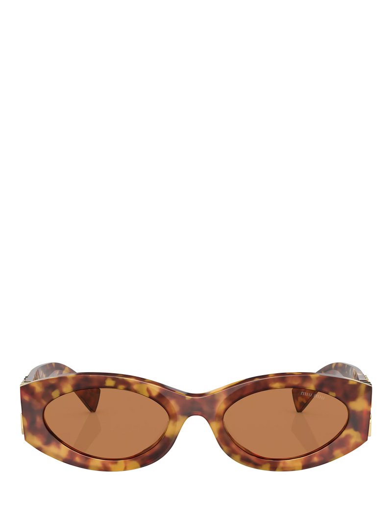 Miu Miu oval sunglasses Havana brown 54mm, imported from the UK