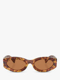 Miu Miu oval sunglasses Havana brown 54mm, imported from the UK