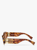 Miu Miu oval sunglasses Havana brown 54mm, imported from the UK