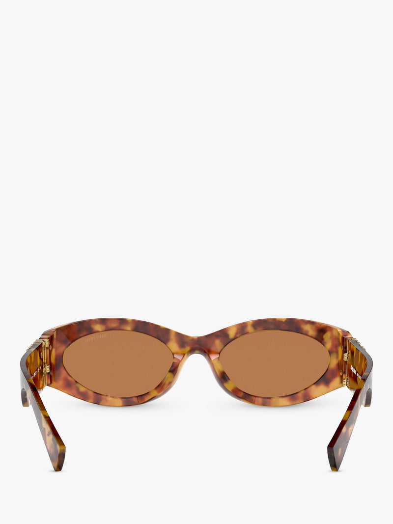 Miu Miu oval sunglasses Havana brown 54mm, imported from the UK