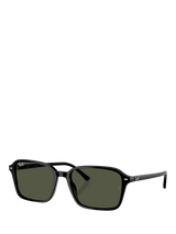 John Lewis Ray-Ban 0RB2231 Rectangular Sunglasses, Black/Green- Buy online at McGrocer