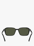 Ray-Ban rectangular sunglasses black frame green lenses 56mm, imported from the UK