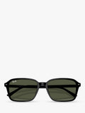 Ray-Ban rectangular sunglasses black frame green lenses 56mm, imported from the UK
