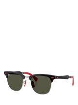 John Lewis Ray-Ban 0RB3807M D-Frame Sunglasses Brushed Black/Green- Buy online at McGrocer