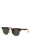 Ray-Ban D-frame sunglasses brushed black green lens imported from the UK
