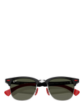 Ray-Ban D-frame sunglasses brushed black green lens imported from the UK