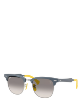 John Lewis Ray-Ban 0RB3807M D-Frame Sunglasses Brushed Blue/Grey Gradient- Buy online at McGrocer