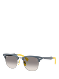Ray-Ban D-frame sunglasses brushed blue 51mm, UK version