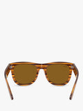 Ray-Ban square polarised sunglasses striped Havana 50mm, imported from the UK