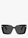 Swarovski square sunglasses black acetate frame, UK version