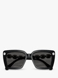 Swarovski square sunglasses black acetate frame, UK version