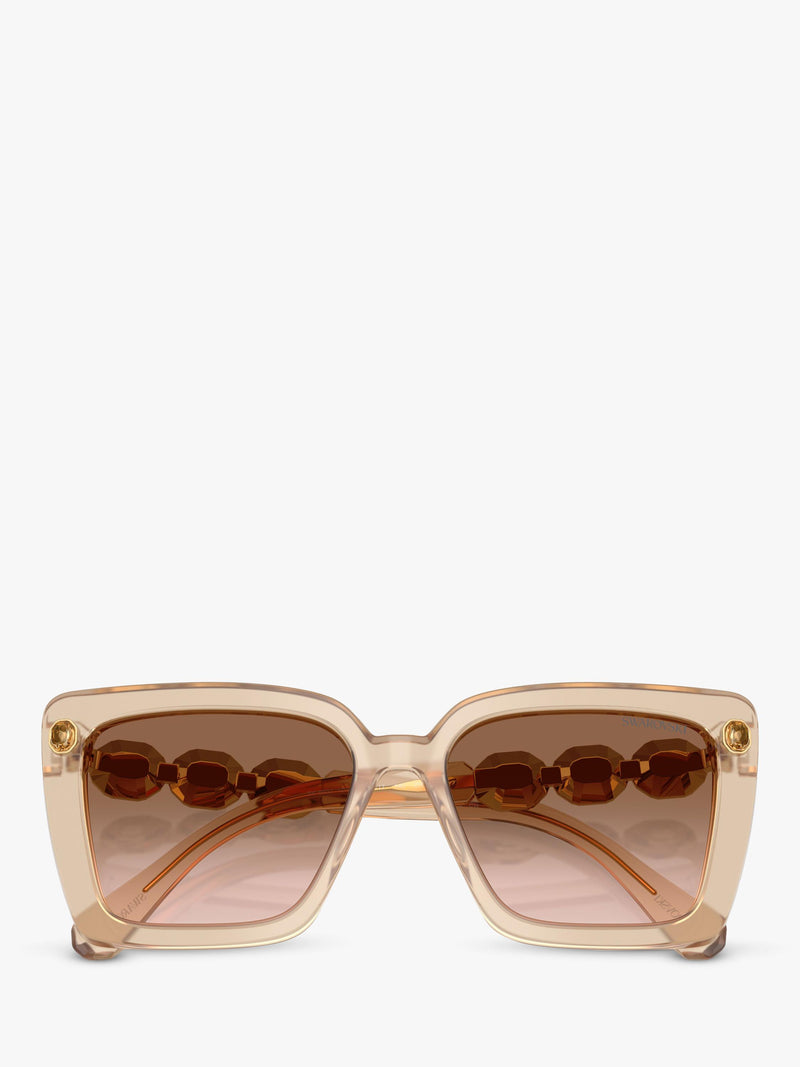 Swarovski square sunglasses beige transparent - British product